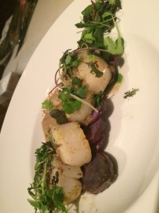 Featured ingredient of the week was scallops