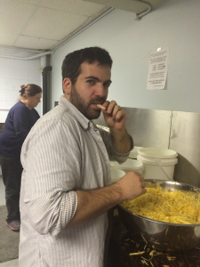 Sébastien Bureau- food scientist and fermentation guru...getting turned on by the turnip, carrot and cabbage kraut by the looks of it! 