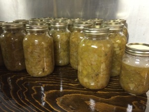 Green tomato fruit relish- Catsup aux fruits de tomates vertes 